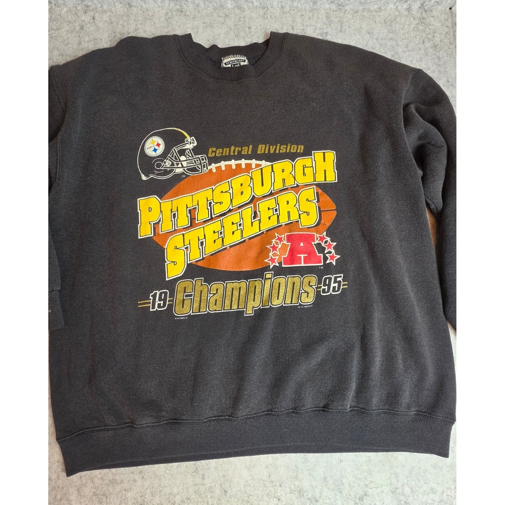 Vintage 90s Pittsburgh Steelers Sweatshirt Lee Heavyweight 2XL USA Made Crewneck